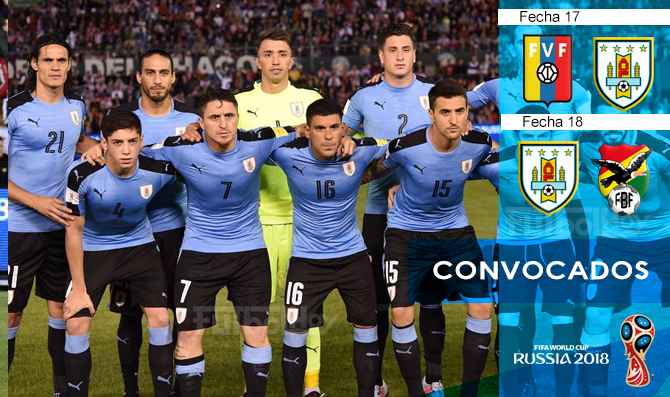 Uruguay define nómina para el cierre de las eliminatorias