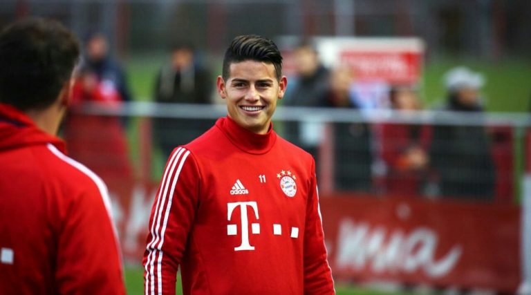 James regresó a entrenar con Bayern