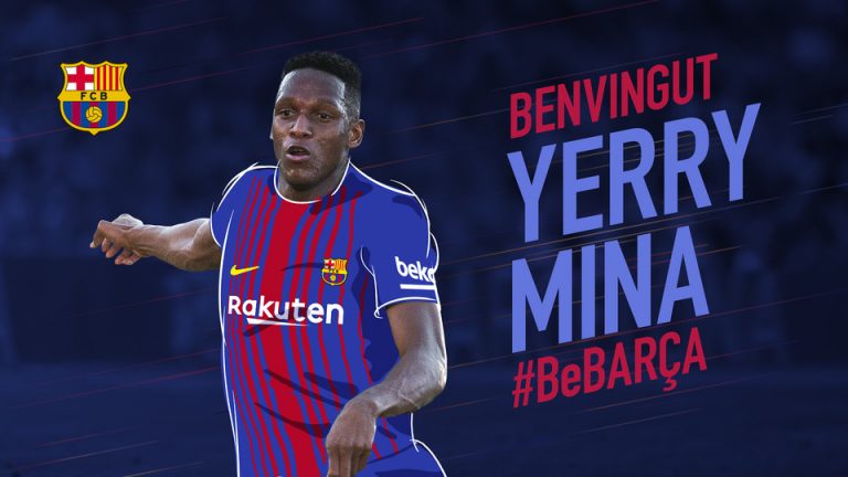 Yerry Mina será presentado el sábado en Barcelona