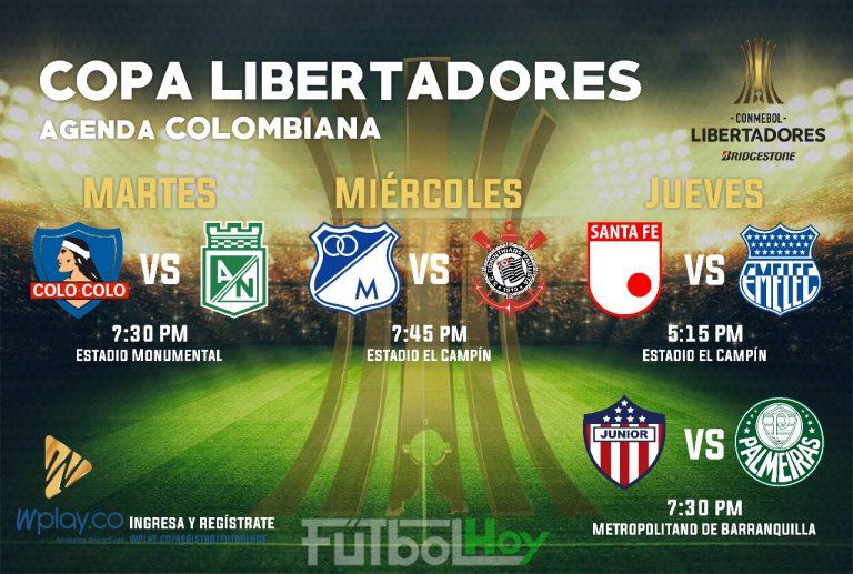 Agenda colombiana en Copa Libertadores