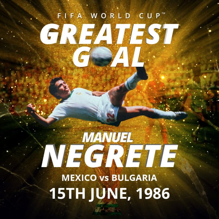 Negrete marcó el mejor gol en la historia de los mundiales