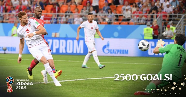 Ben Youssef marcó el gol 2500 de la historia de los mundiales