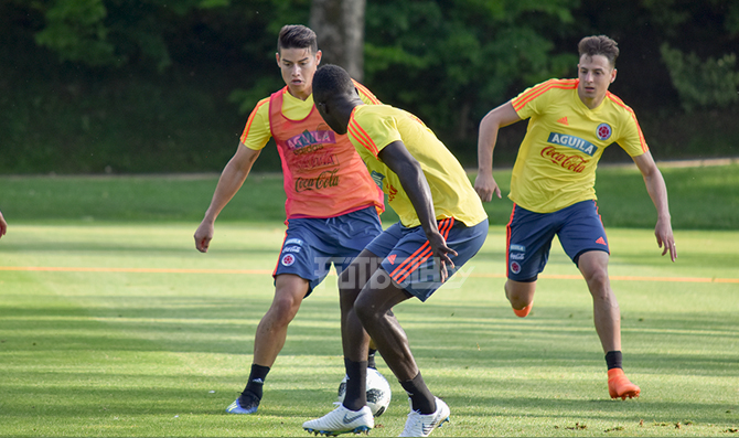 James y Barrios volvieron a entrenar con Colombia