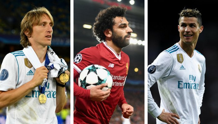 Cristiano, Modric y Salah nominados al mejor de la temporada de UEFA