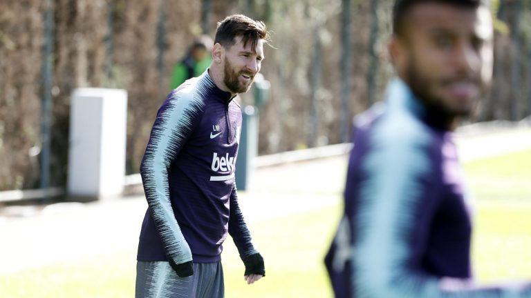 Messi y Umtiti entrenan con normalidad