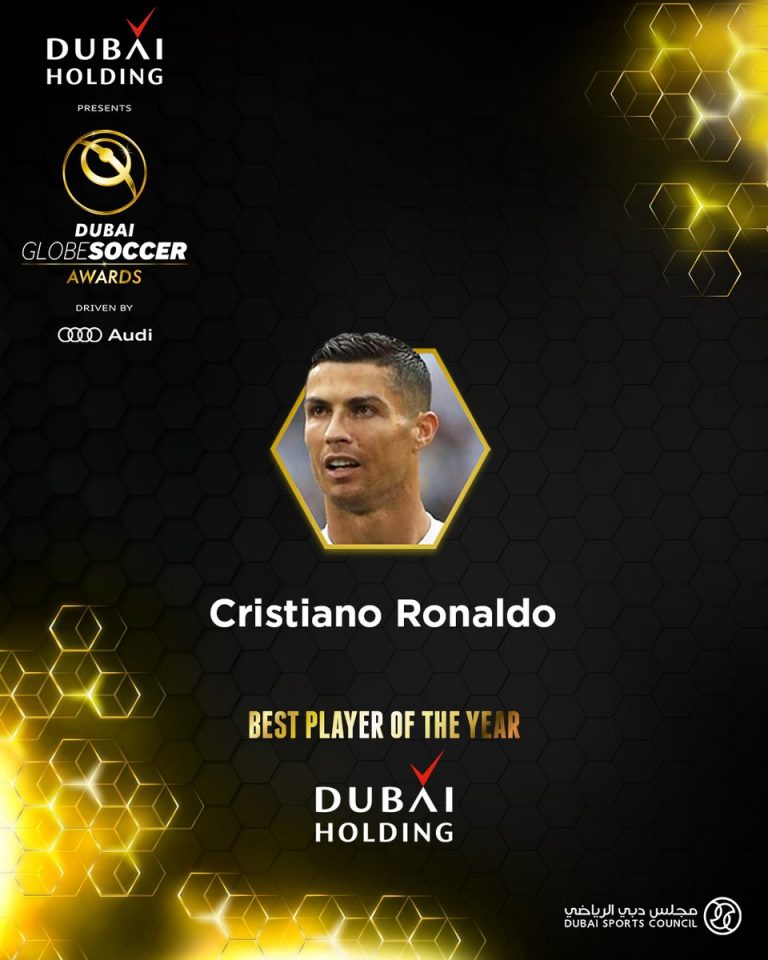 Cristiano, el Globe Soccer del 2018