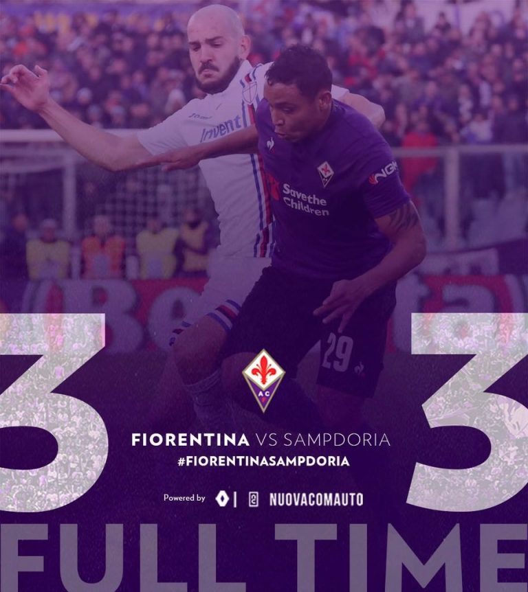 Doblete de Muriel en empate de Fiorentina