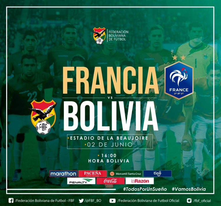 Francia y Bolivia jugarán amistoso en Nantes