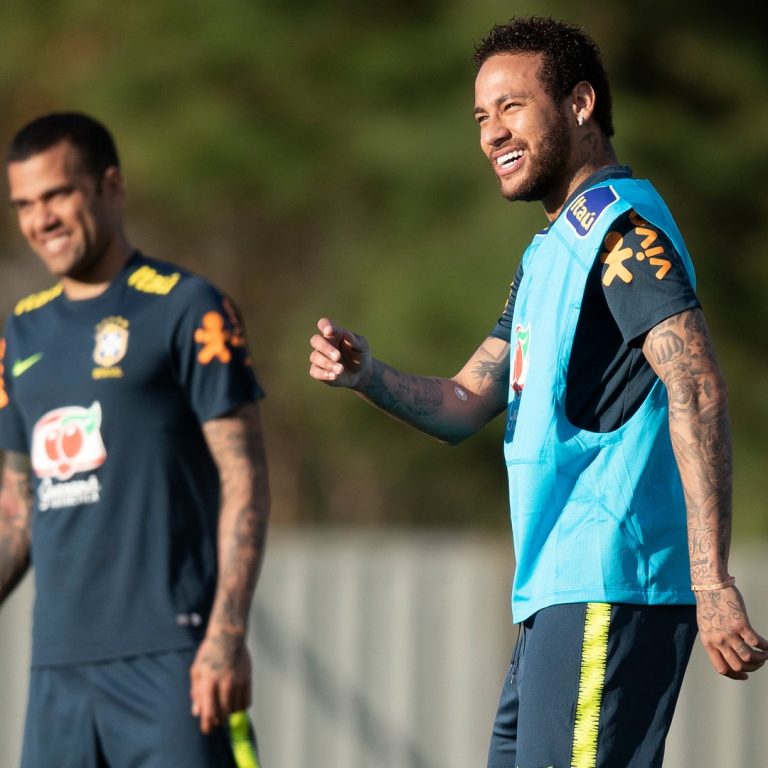 Neymar, con Brasil ante Qatar
