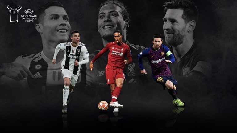 Messi, Ronaldo y Van Dijk, nominados a Jugador de la UEFA