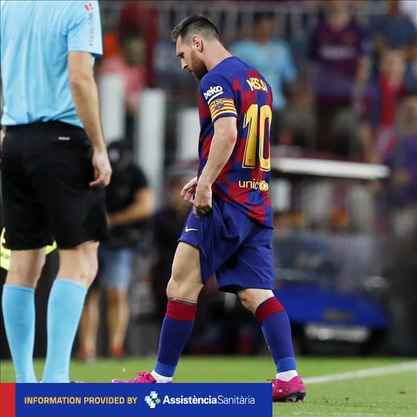 Médicos del Barcelona confirman lesión muscular de Messi