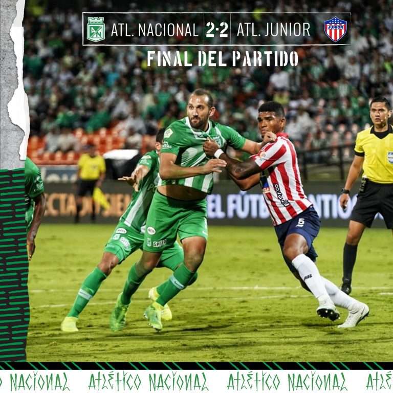 Nacional y Junior en tablas