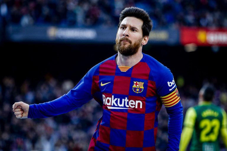 Póker de Messi con Barcelona