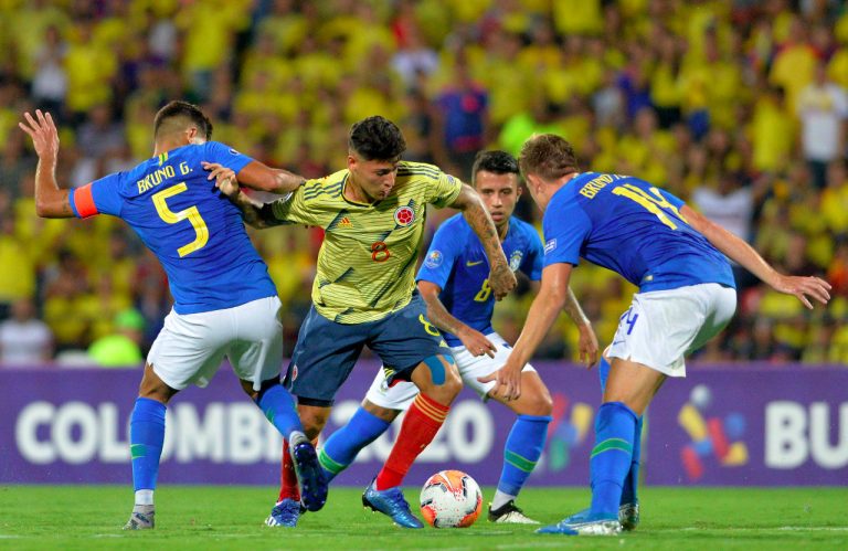 Colombia igualó con Brasil en el inicio del cuadrangular final
