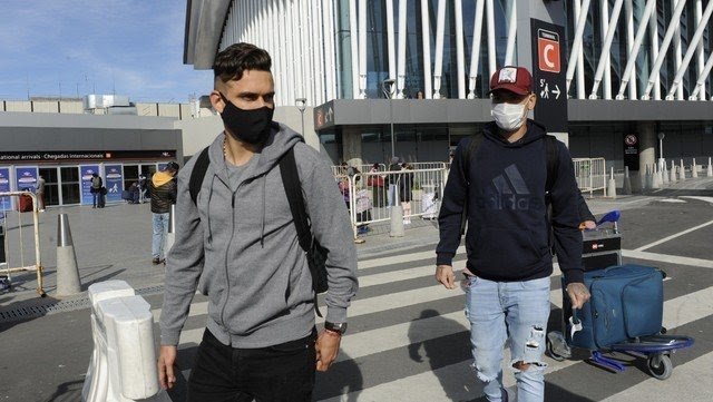 Borré y Carrascal a cuarentena en Argentina
