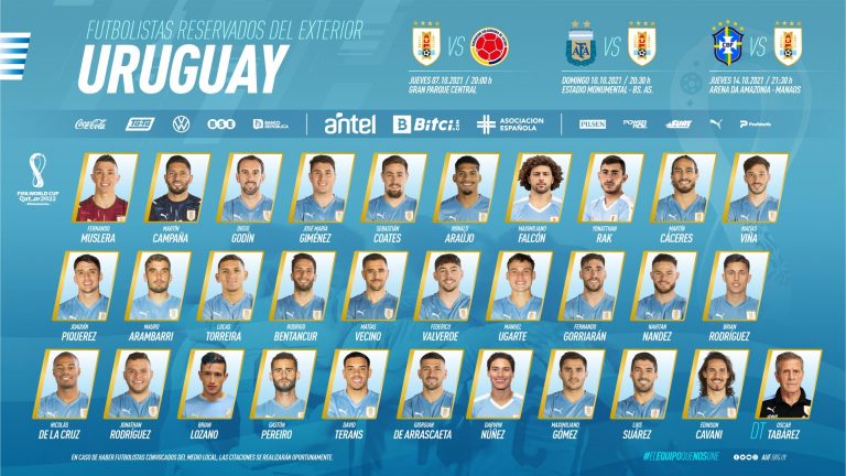 Uruguay, con Suárez y Cavani ante Colombia