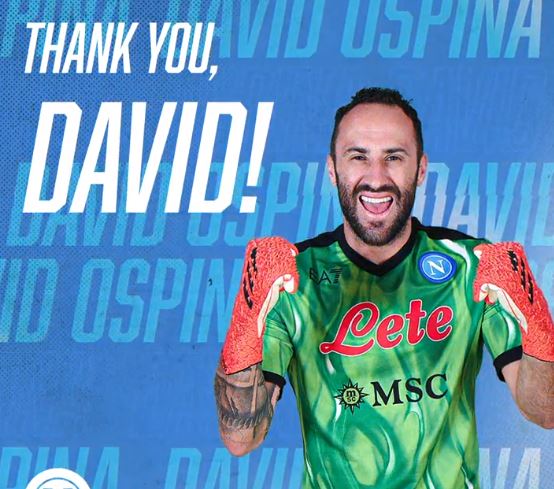 ‘Grazie, David’: Napoli