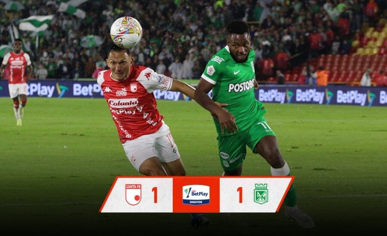 Santa Fe y Nacional empataron en El Campín