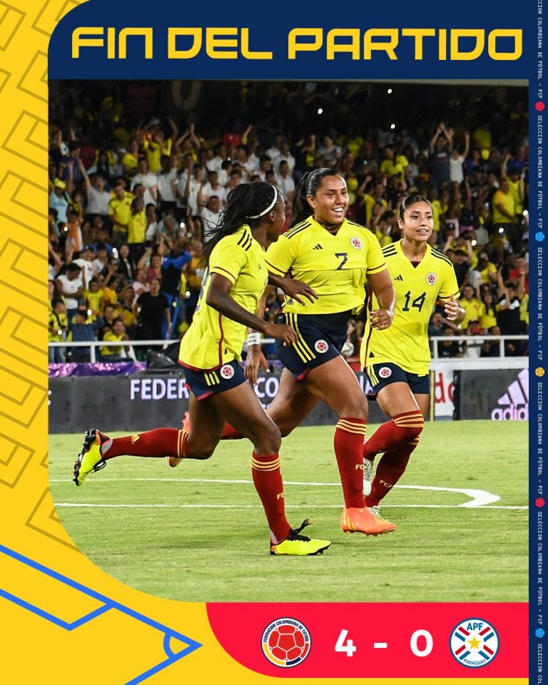 Colombia goleó a Paraguay en amistoso femenino
