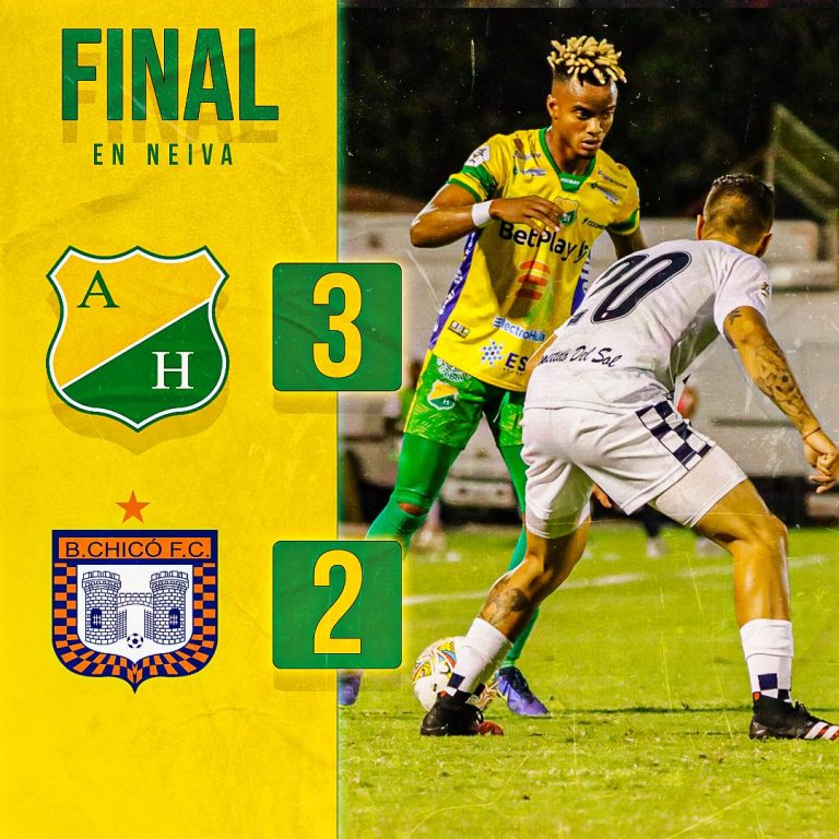 Huila logró su primer triunfo y acabó con el invicto del Chicó