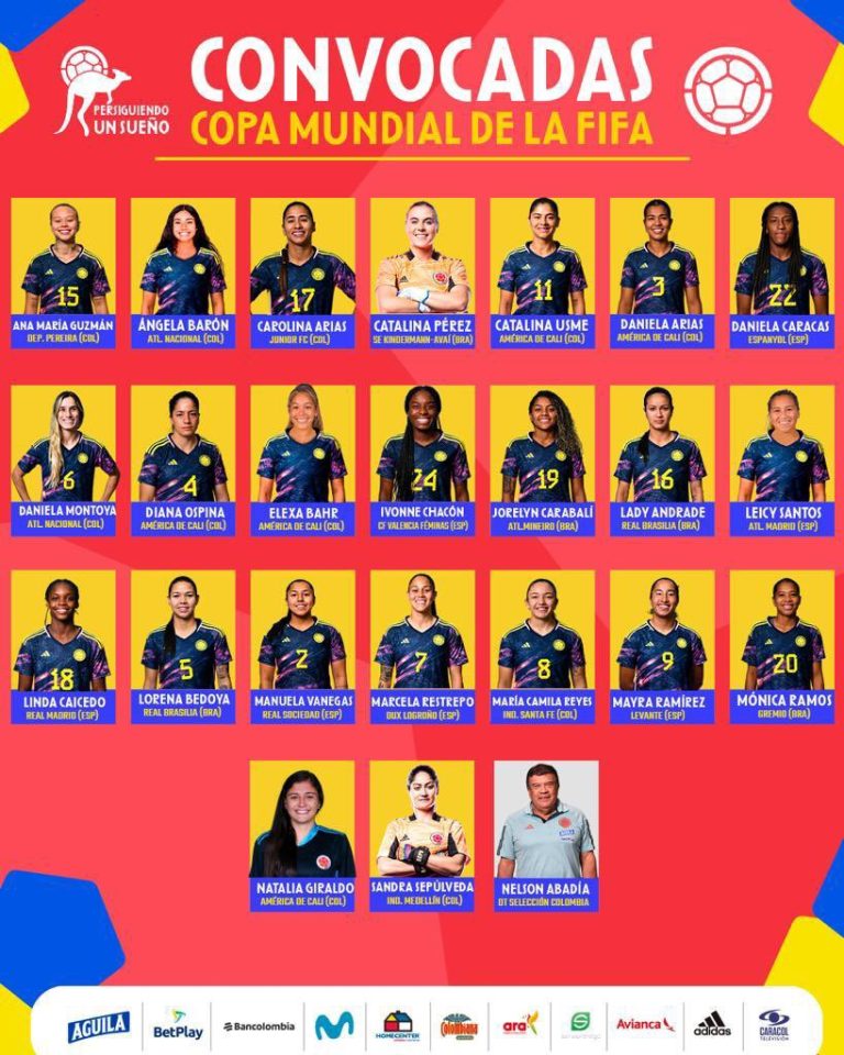 Lista la convocatoria de Colombia para el Mundial Femenino