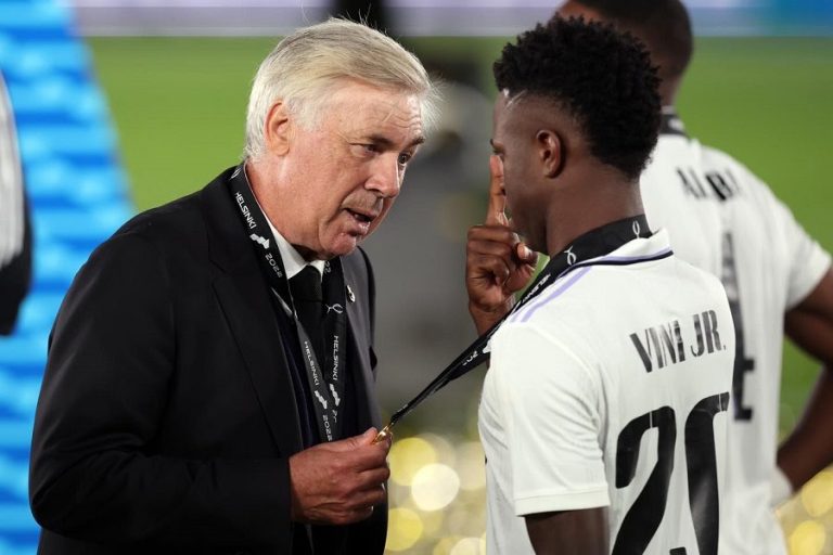 Ancelotti no ahorró elogios para Vinicius: “Le falta poco para el Balón de Oro”