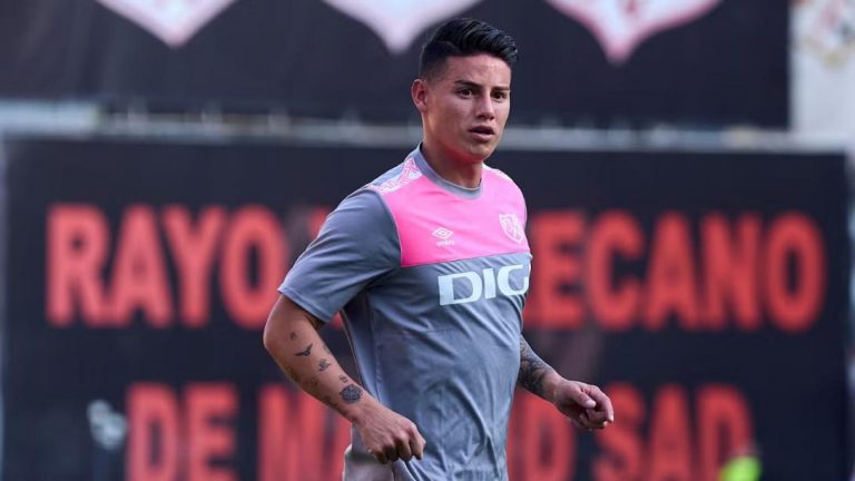 James Rodríguez otra vez se quedó en la banca de Rayo Vallecano