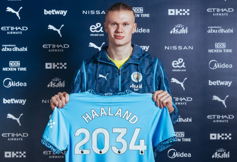 Haaland renovó su contrato: 10 temporadas más en Manchester City