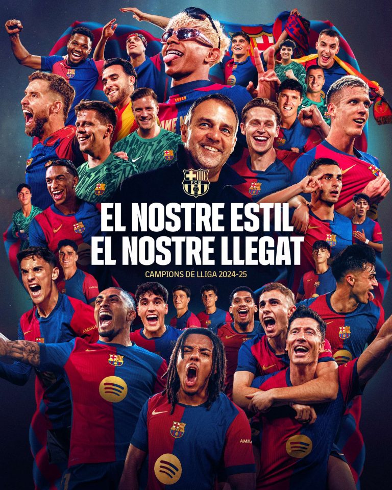 Barcelona corona la Liga en el derbi contra Espanyol