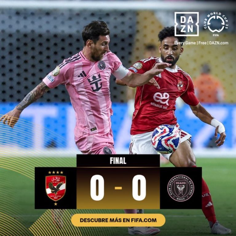 Al Ahly e Inter Miami firman un empate en el estreno del Mundial de Clubes