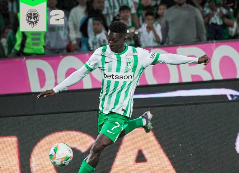 Marlos Moreno le dio el empate a Nacional contra Fortaleza sobre los últimos minutos