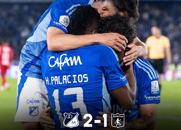 Millonarios remontó frente a América y respiró en Liga BetPlay