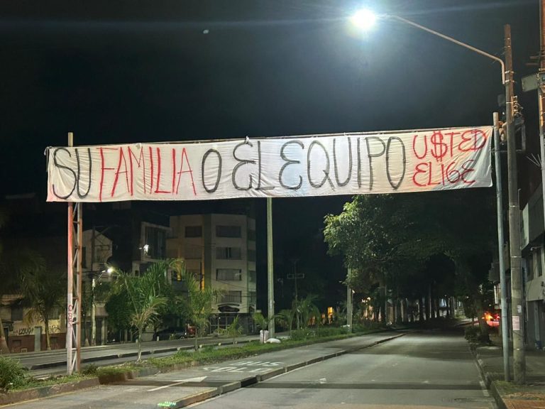Amenazas exhibidas en Pereira ante la situación del club