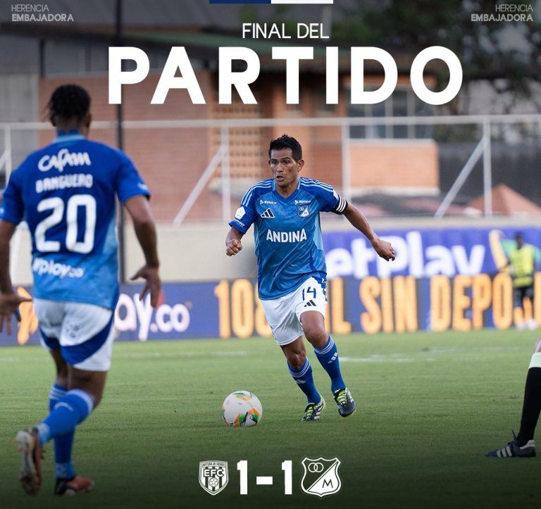 Millonarios y Envigado dividieron puntos y así quedaron en Liga BetPlay
