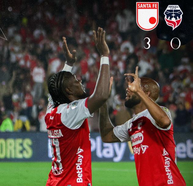 Triplete de Hugo Rodallega en goleada de Santa Fe por el grupo B de la Liga