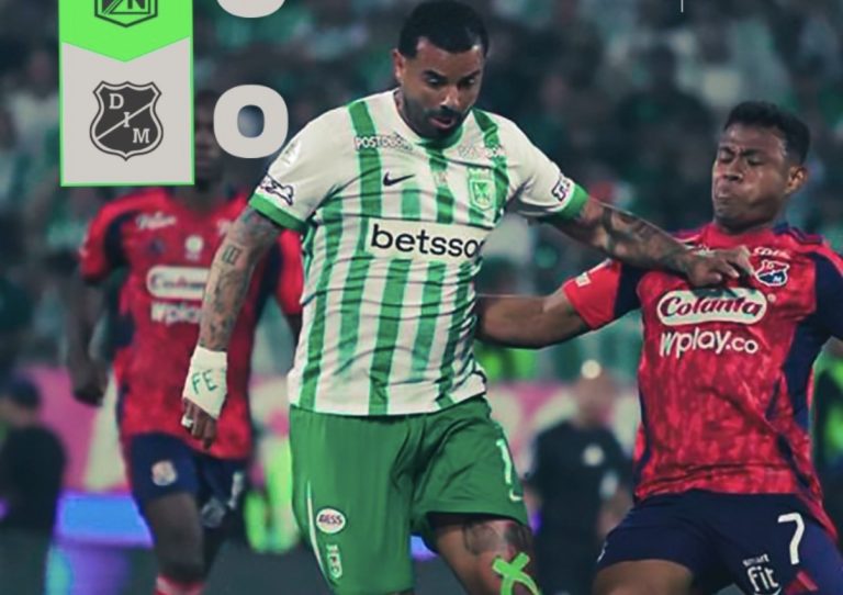 Nacional y DIM igualan en la final ida de Copa BetPlay