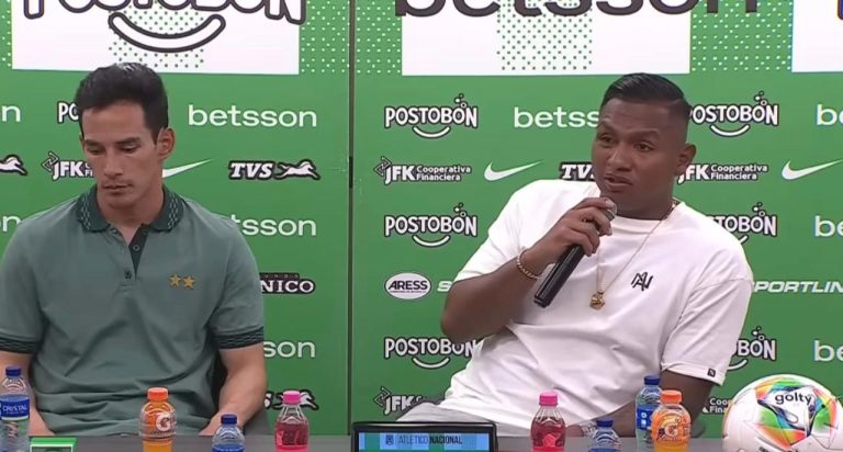 Alfredo Morelos elogió a Washington Aguerre tras la final de ida por Copa BetPlay