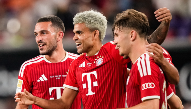 Golazo de Luis Díaz para la victoria del Bayern Múnich sobre Aston Villa en duelo amistoso